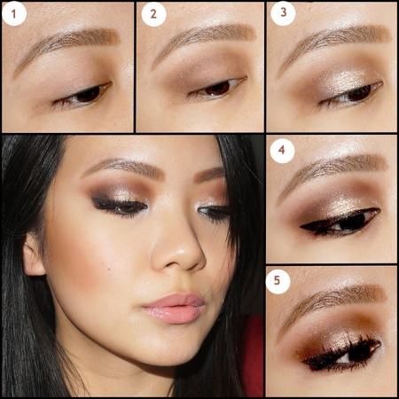 Макияж по форме глаз (30 фото): make-up пошагово для разных типов - широко посаженных, раскосых, впалых, запавших орехового цвета Макияж по форме глаз (30 фото): make-up пошагово для разных типов - широко посаженных, раскосых, впалых, запавших орехового цвета