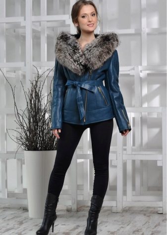 Стильные модные женские короткие дубленки