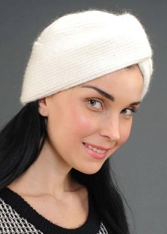Модные женские вязаные шапки чалма