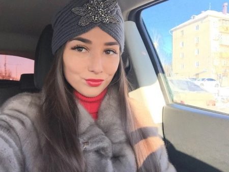 Модные женские вязаные шапки чалма