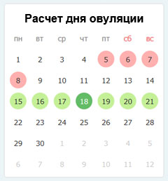 Калькулятор овуляции на сайте «О Крохе»